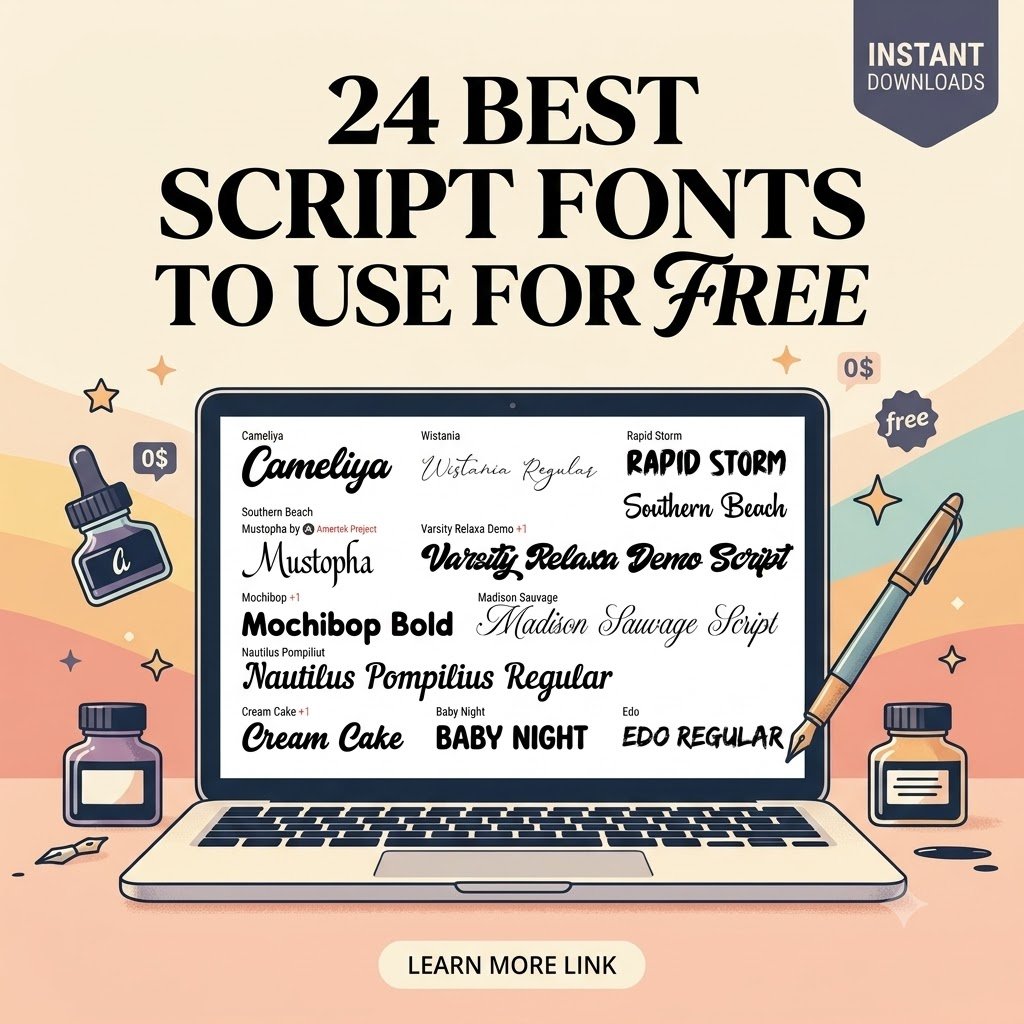 24 Elegant & Free Script Fonts for Your Next Design Project